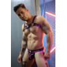 Breedwell Harnais Equalizer Noir-Rose neon